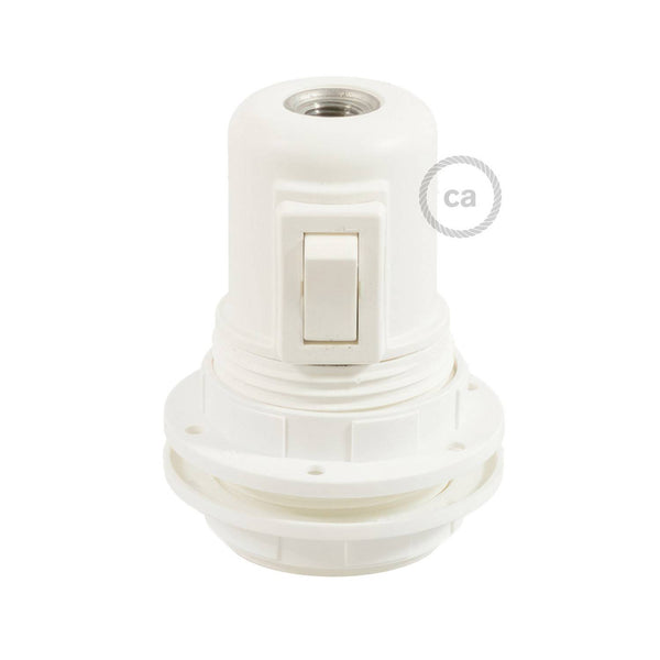 Objímka E27 z termoplastu s vypínačem a průměrem 39 mm