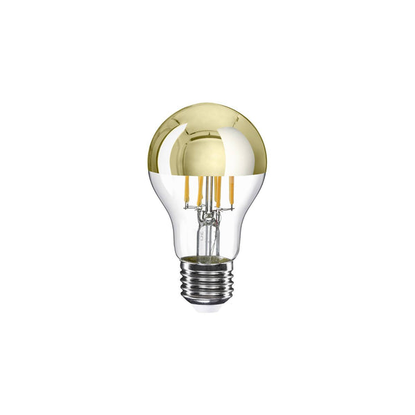 LED žárovka kapka A60 7W 650Lm E27 2700K Stmívatelná se zlatým vrchlíkem