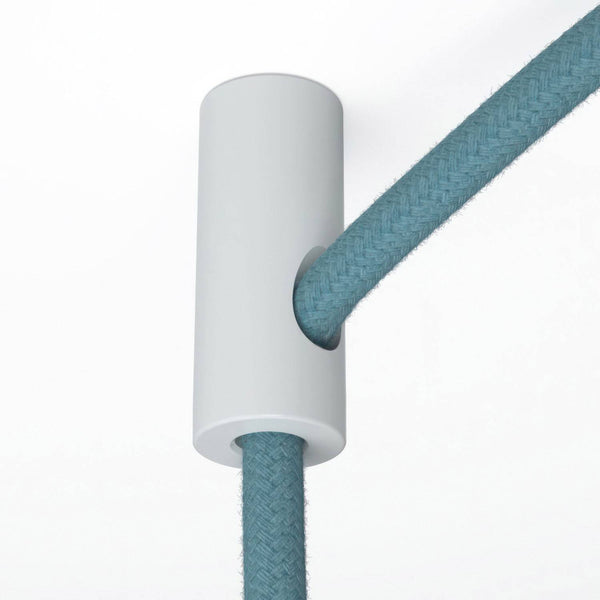 Plastový decentralizér stropní háček pro textilní kabely, průměr 2 cm, délka 4,5 cm