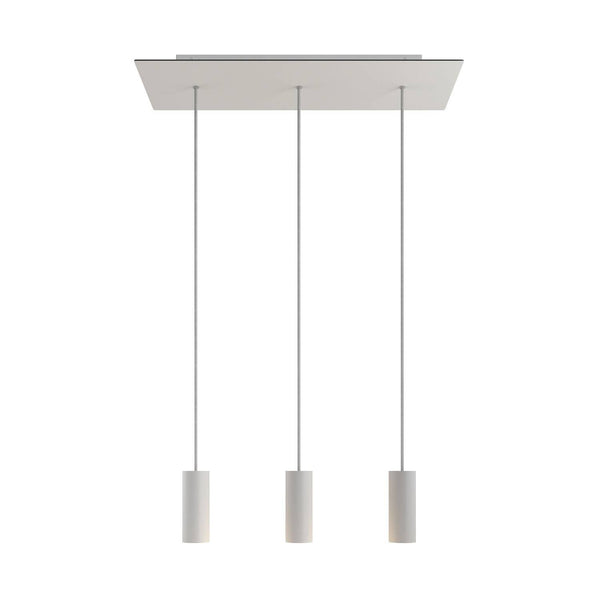 Závěsná lampa Rose-One s XXL baldachýnem a 3x E14, 120 cm textilní kabel