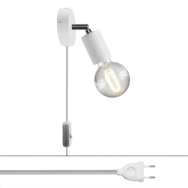 Spostaluce, nástěnná kovová lampa s nastavitelným kloubem, 42W, vyrobeno v Itálii