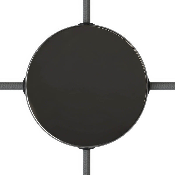 Válcový kovový stropní baldachýn průměr 120 mm se 4 otvory