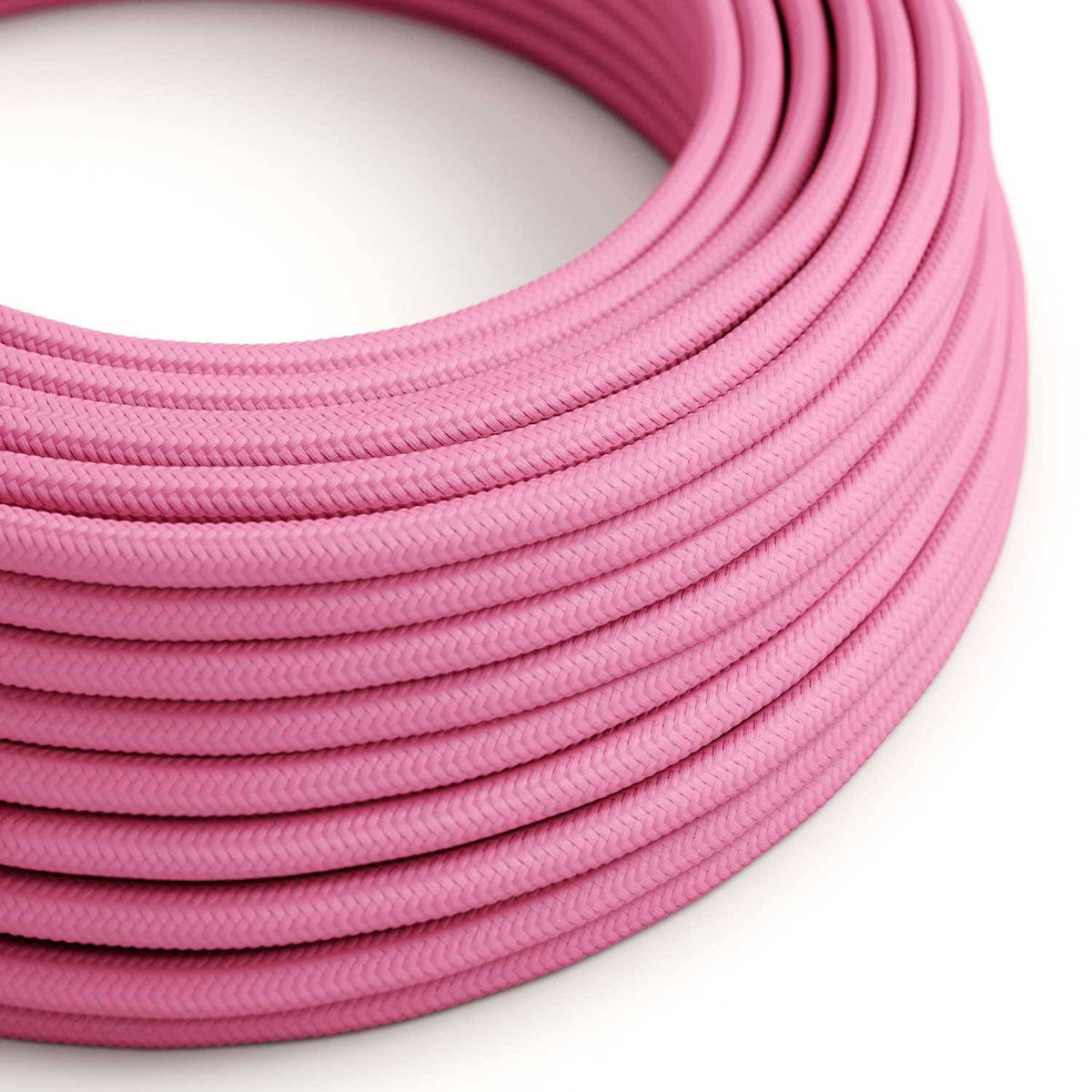 Hedvábný textilní elektrický kabel RM08 Fuchsiový, průměr 6,2mm, 2x0,75