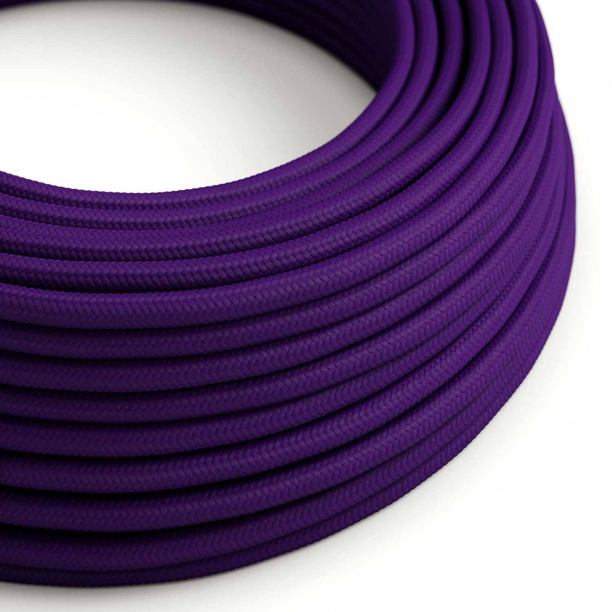 Hedvábný textilní elektrický kabel RM14, Fialový, 2x0,75 mm, flexibilní s dvojí izolací