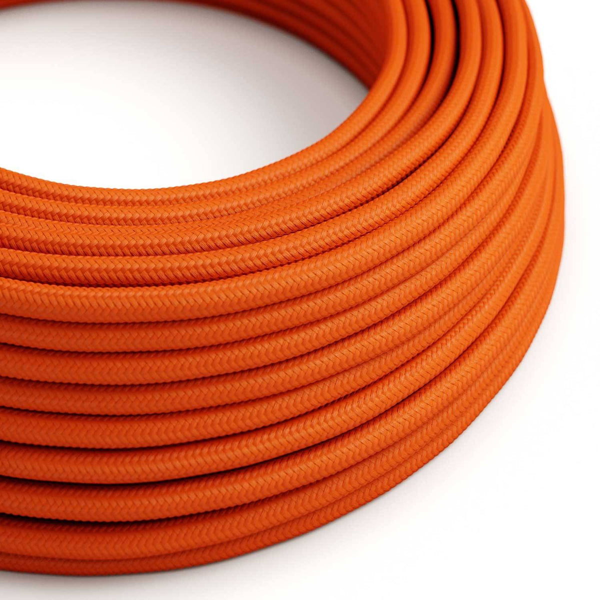Hedvábný textilní elektrický kabel RM15, Oranžový, 2x0,75mm, flexibilní s dvojí izolací
