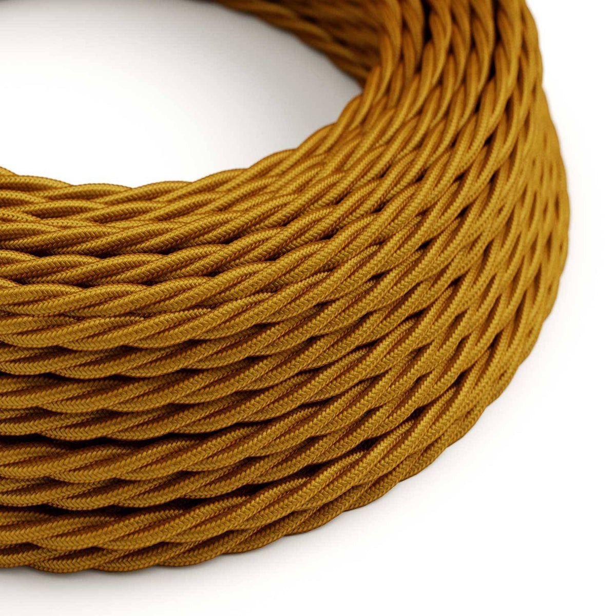 Splétaný hedvábný elektrický kabel 2x0,75mm, Zlatý