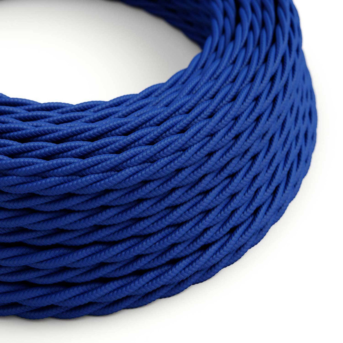 Splétaný hedvábný elektrický kabel 2x0,75 mm, Modrý, DVOJÍ IZOLACE