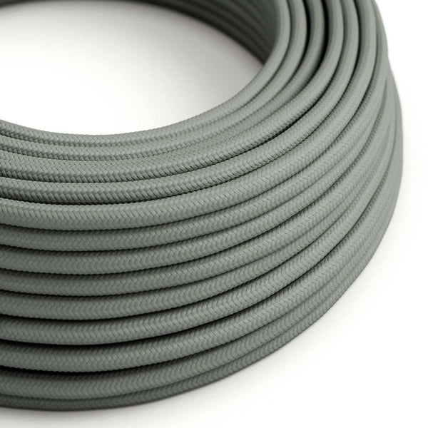 Hedvábný textilní elektrický kabel RM03, šedý, průměr 6,2 mm, 2x0,75 mm