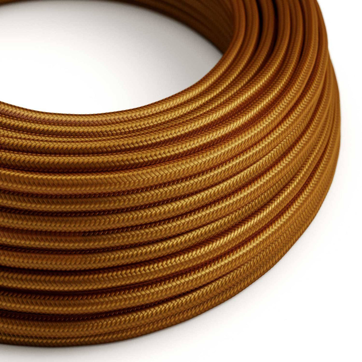 Hedvábný textilní elektrický kabel RM22 Whisky, průměr 6,2mm, 2x0,75mm
