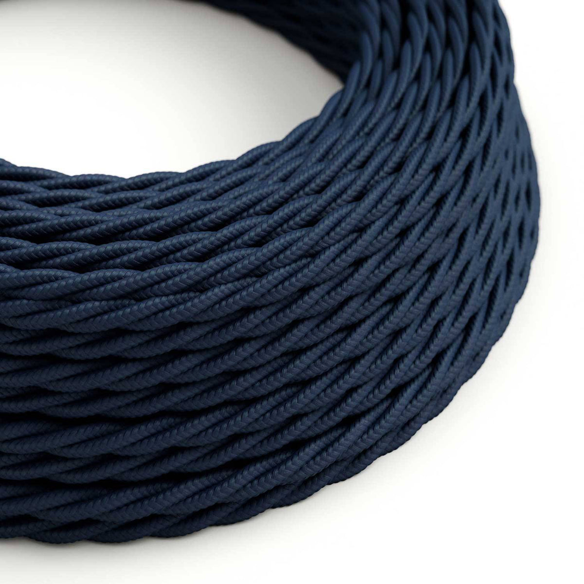 Splétaný hedvábný elektrický kabel, 2x0,75 mm, tmavě modrý