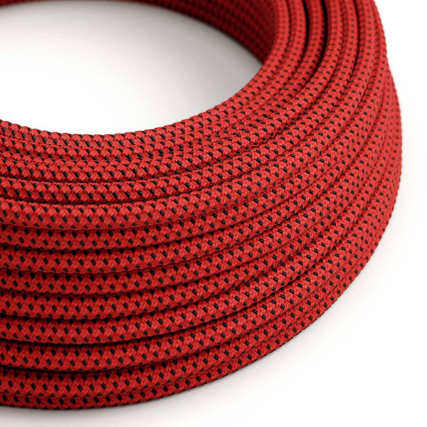 Hedvábný textilní elektrický kabel 2x0,75mm, RT94 "Red devil