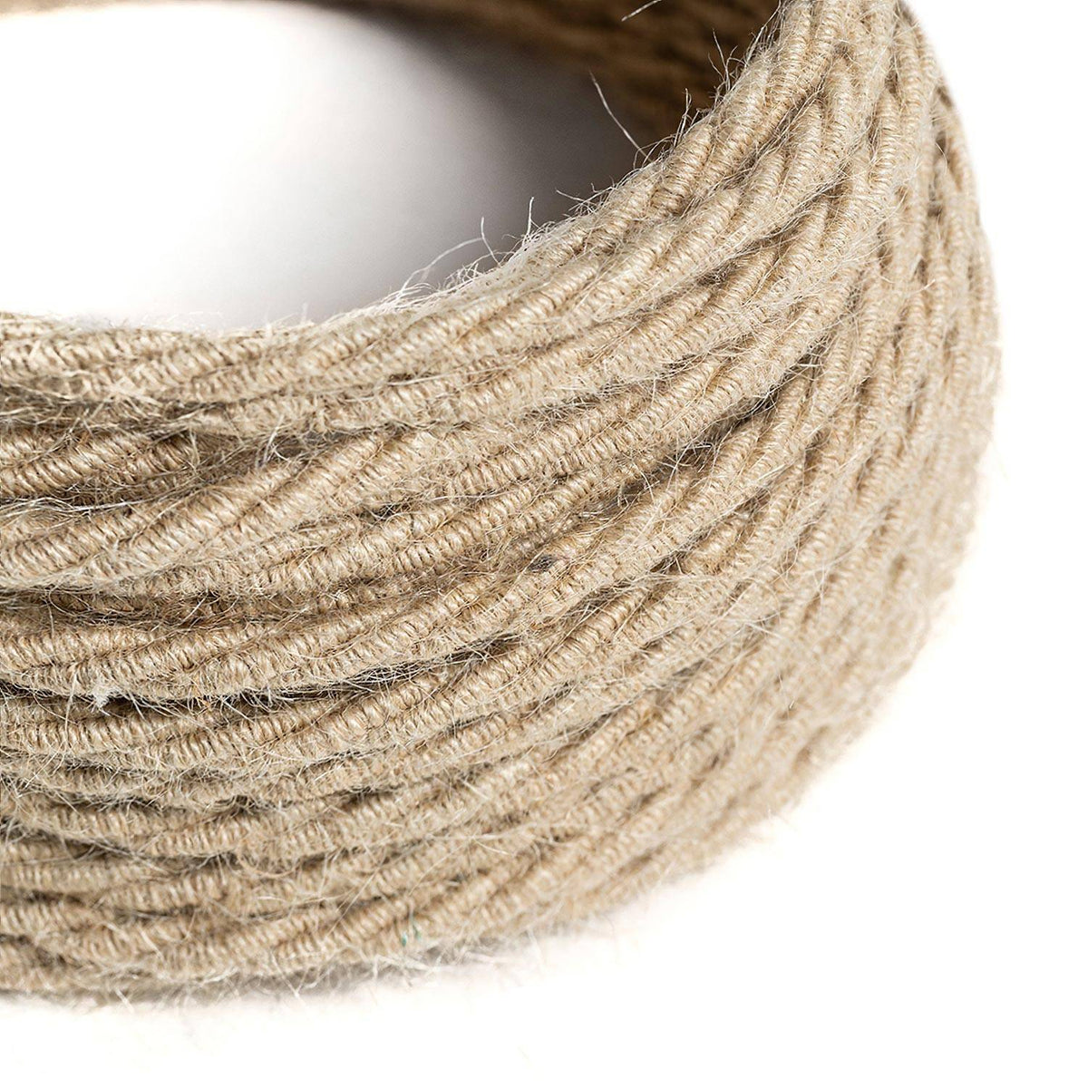 Splétaný textilní elektrický kabel jutový, průměr 6,2mm, 2x0,75