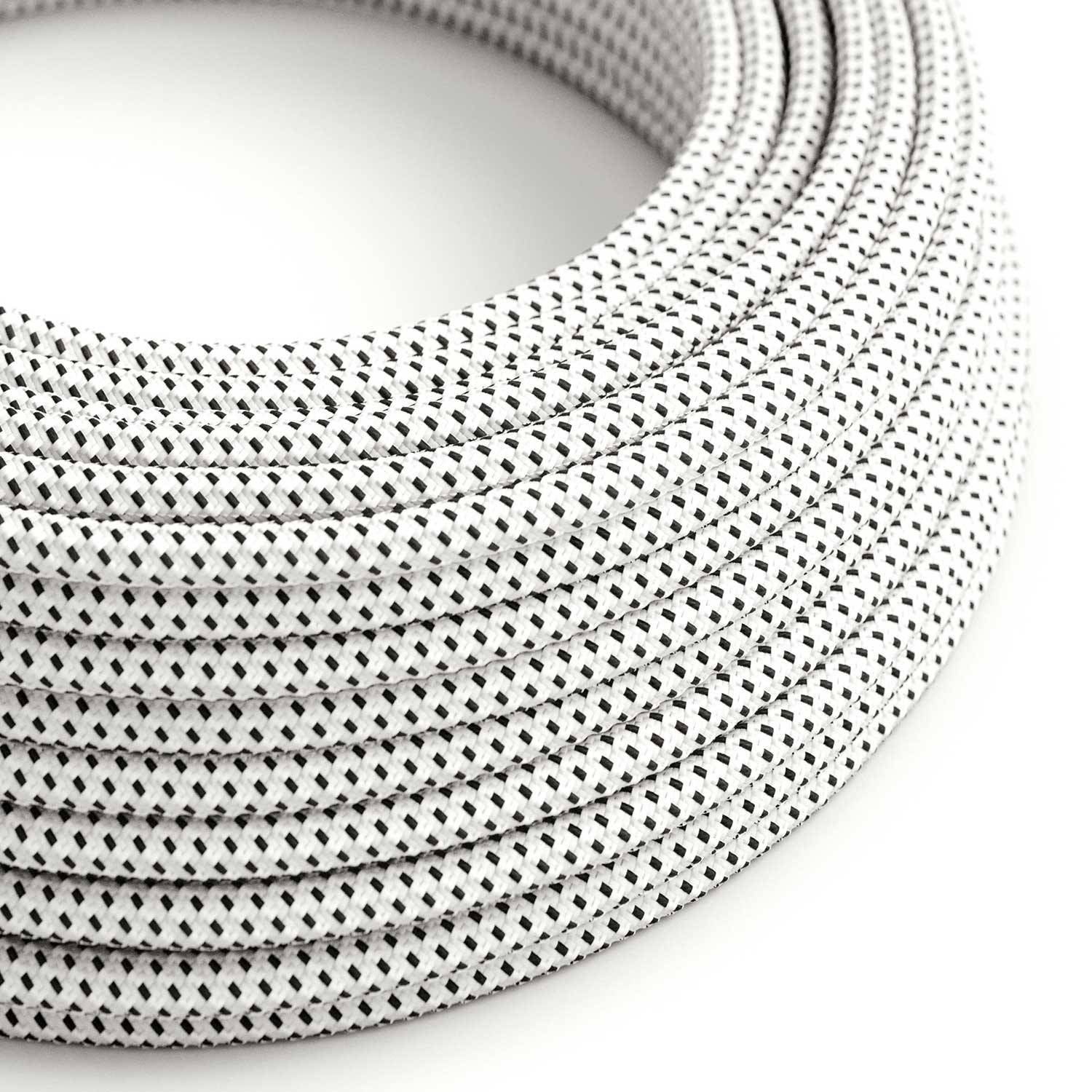 Hedvábný textilní elektrický kabel 2x0,75mm s 3D efektem RT14 "Stracciatella