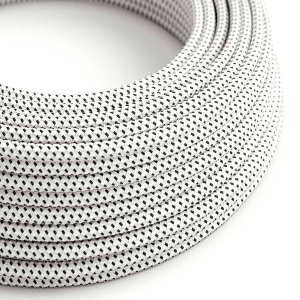 Hedvábný textilní elektrický kabel 2x0,75mm s 3D efektem RT14 "Stracciatella