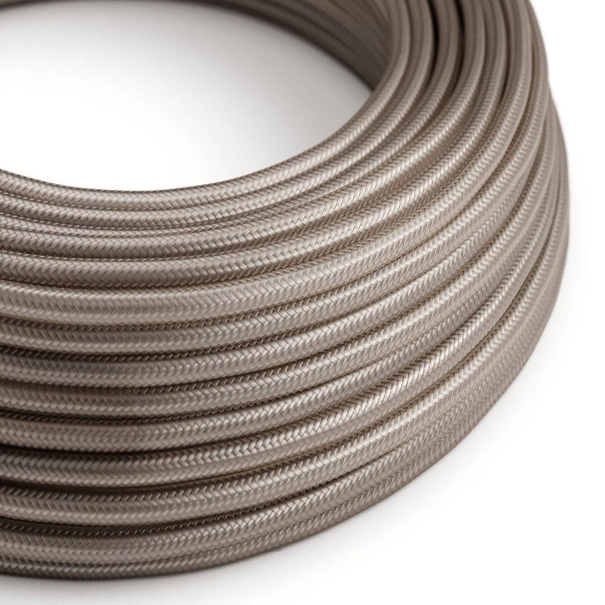 Hedvábný textilní elektrický kabel RM27 Cipria, umělé hedvábí, průměr 6,2 mm