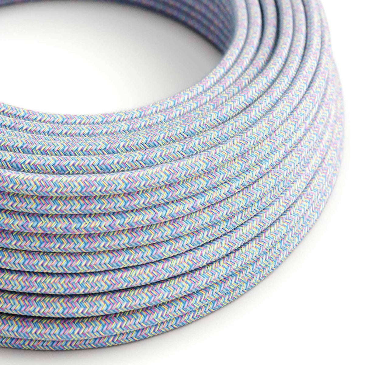 Bavlněný textilní elektrický kabel RX09 "Lollipop", průměr 6,2 mm, certifikace IMQ-HAR