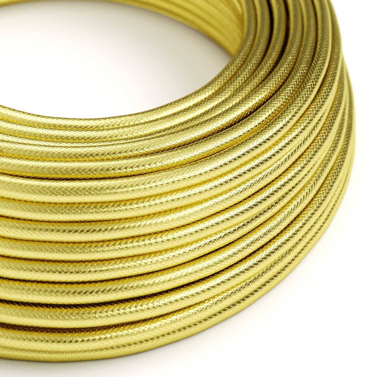 Elektrický kabel 3x0,75mm, flexibilní s dvojí izolací, mosazná barva