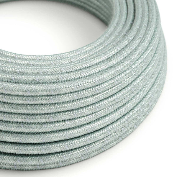 Bavlněný elektrický kabel - Dýmově modrý, průměr 6,2 mm, 2x0,75 mm