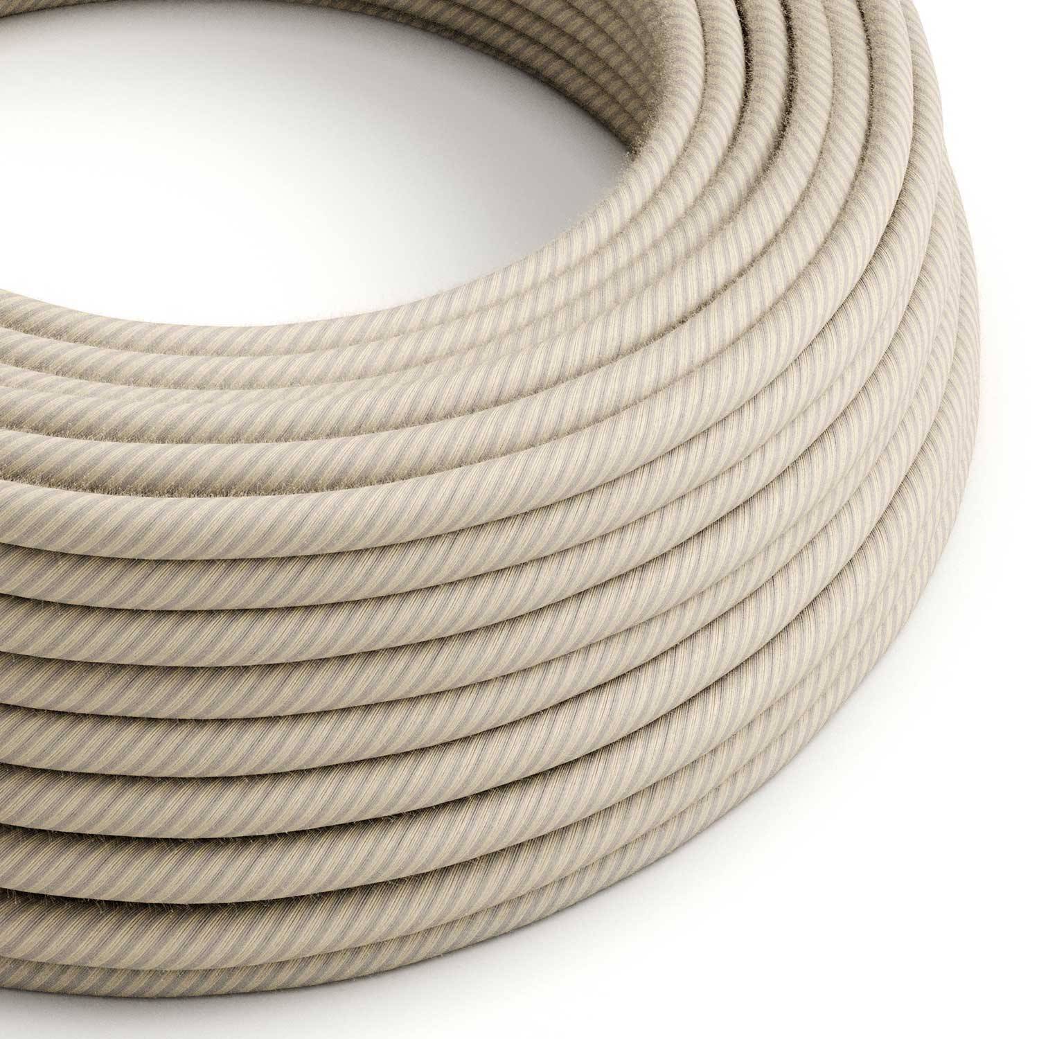 Textilní elektrický kabel z bavlny a lnu Paglia Vertigo ERD20 - slaměná