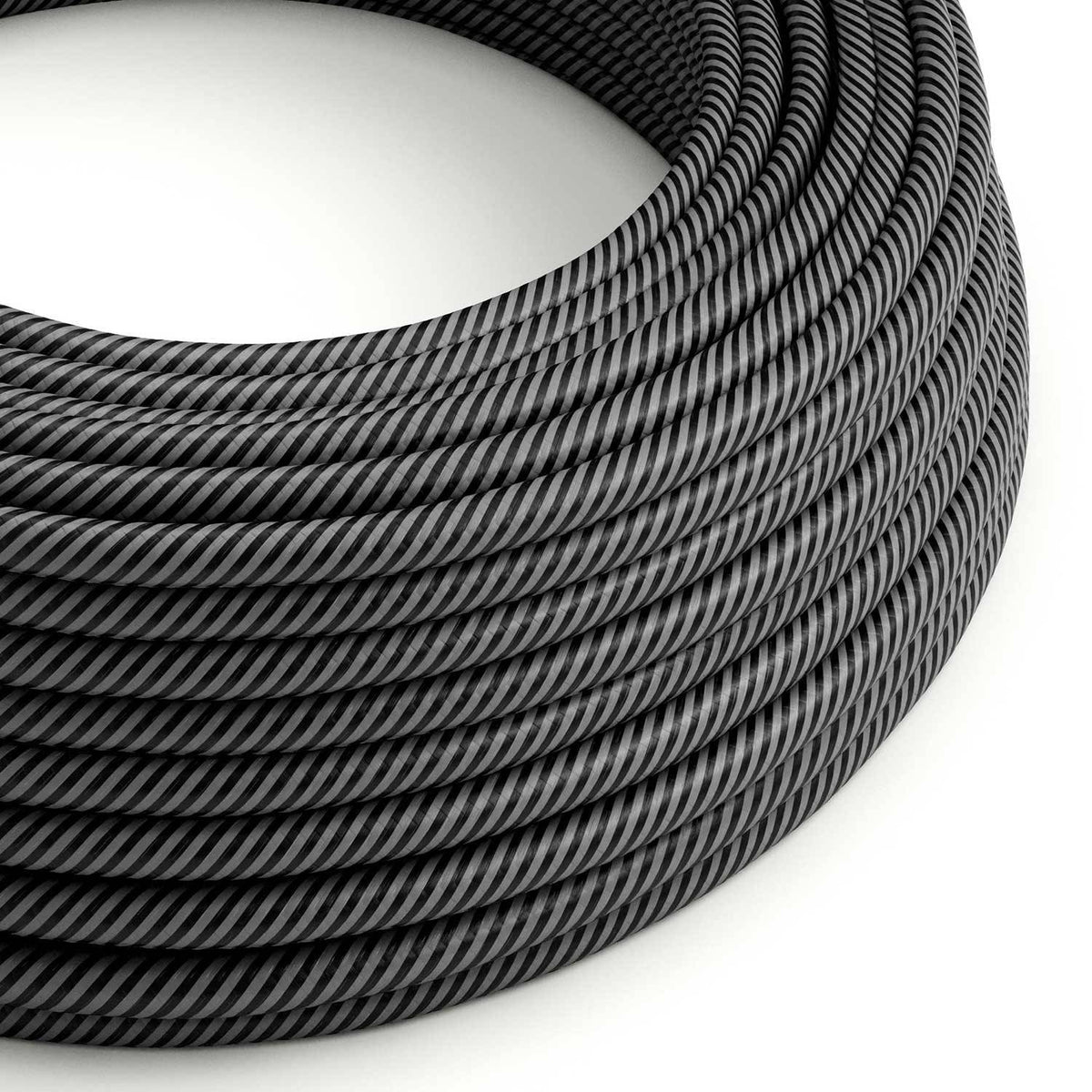 Textilní elektrický HD kabel Vertigo ERM38 - grafit a černá, průměr 6,2 mm, 2x0,75 mm²