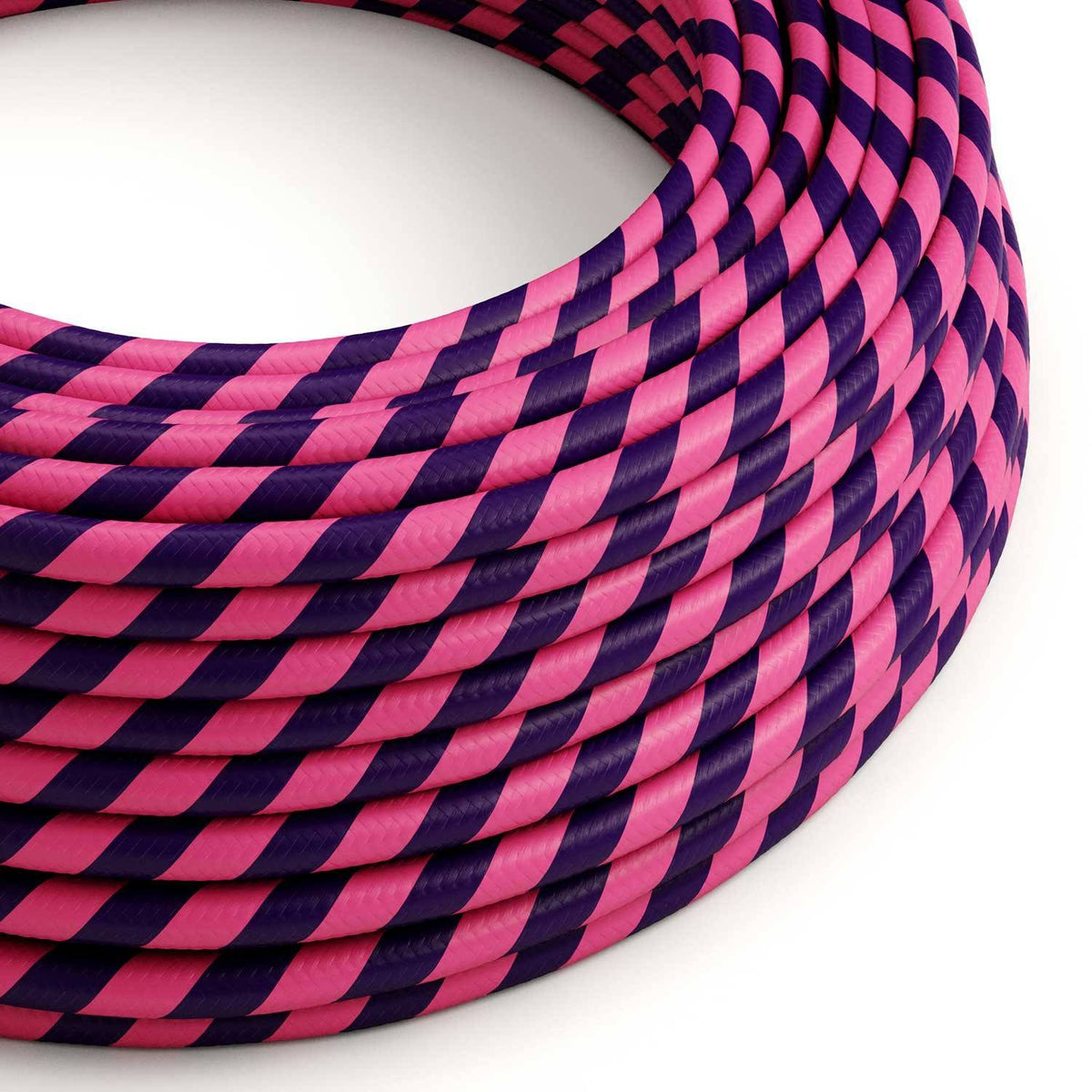 Textilní elektrický HD kabel Vertigo ERM41 Cheshire - průměr 6,2 mm, růžová a tmavě modrá