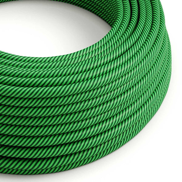 Textilní elektrický HD kabel Vertigo ERM48 - kiwi a tmavě zelená, průměr 6,2 mm, 2x0,75 mm²