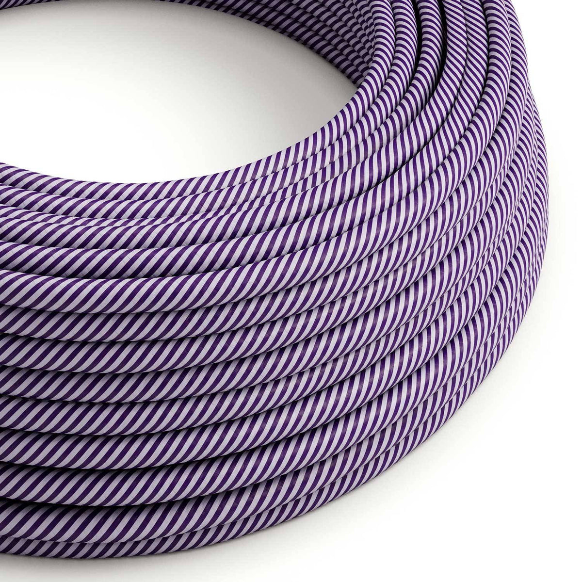 Textilní elektrický HD kabel Vertigo ERM52 - šeříková a tmavě fialová, průměr 6,2 mm