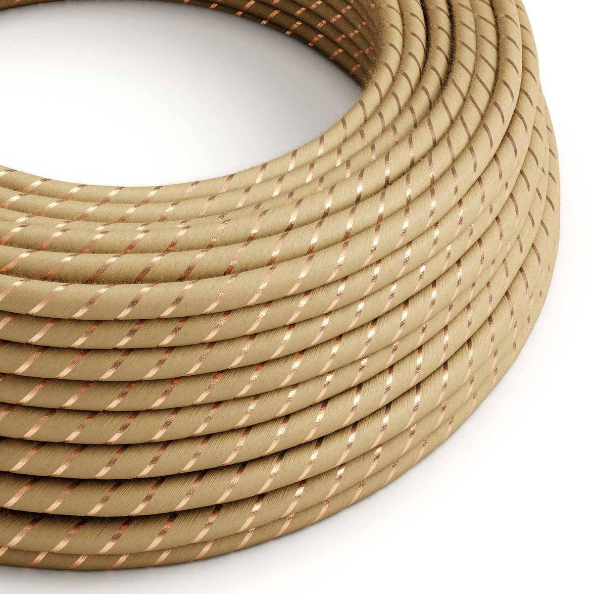 Textilní elektrický kabel Vertigo ERR04 s jutovým opředením a průměrem 6,6 mm