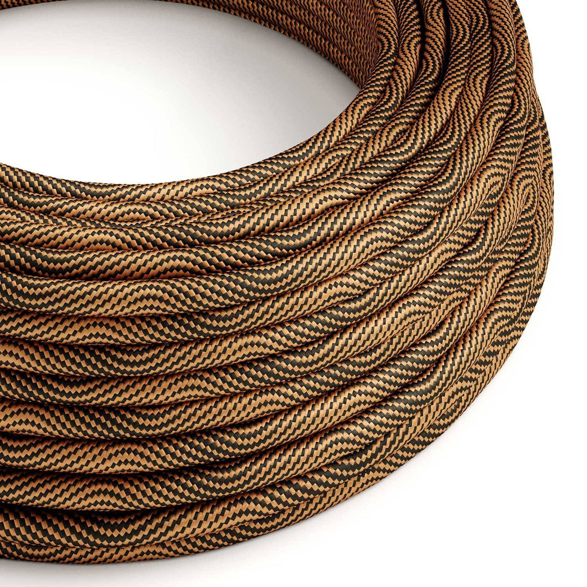 Textilní elektrický HD kabel Optical Vertigo ERM66 - černá a měděná, průměr 6,2 mm