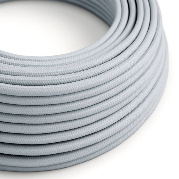 Hedvábný textilní elektrický kabel RM30, 2x0,75 mm², světlý modro-šedý