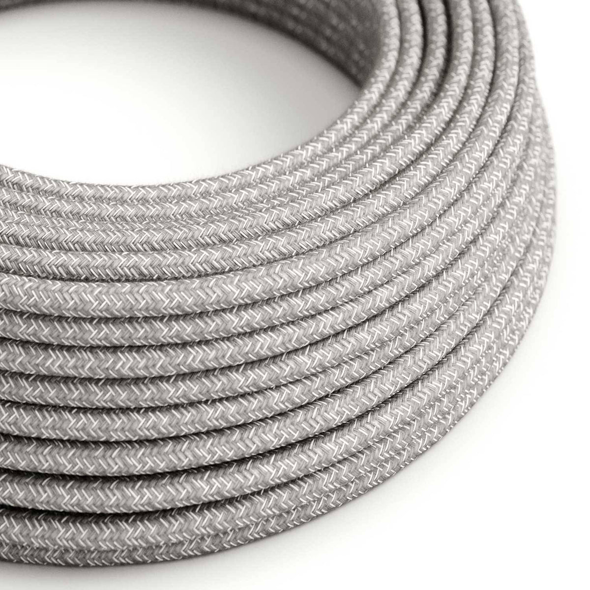 Ultra měkký šedý silikonový elektrický kabel RN02 2x0,75 mm, průměr 7,4 mm
