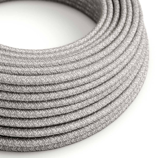 Ultra měkký šedý silikonový elektrický kabel RN02 2x0,75 mm, průměr 7,4 mm