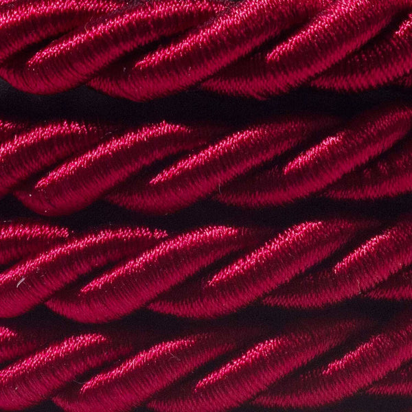XL Lesklý tmavě bordový elektrický kabel 3x0,75 mm s průměrem 16 mm