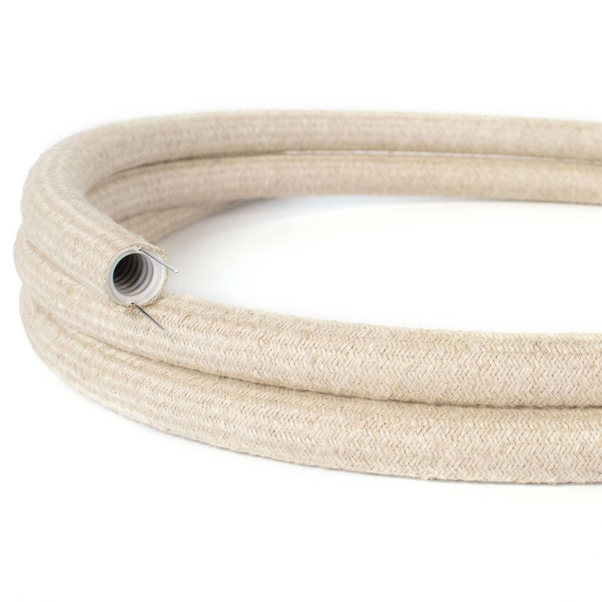 Creative-Tube - ohebná trubice s přírodní lněnou tkaninou RN01, průměr 20 mm, odolnost vůči tlaku >750N