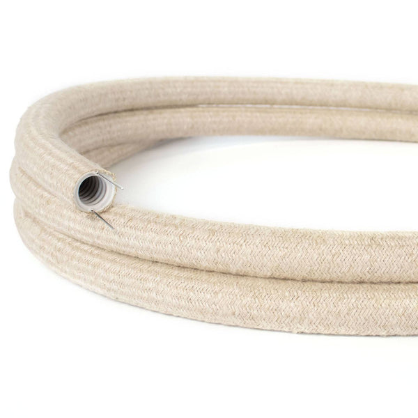 Creative-Tube - ohebná trubice s přírodní lněnou tkaninou RN01, průměr 20 mm, odolnost vůči tlaku >750N
