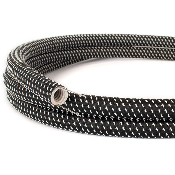 Creative-Tube - ohebná trubice průměr 20 mm, černo-bílá Rayon tkanina s 3D efektem Star