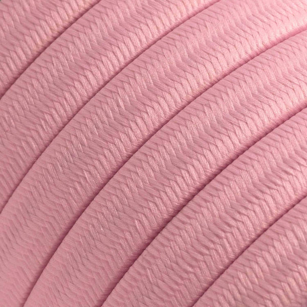 Růžový textilní elektrický kabel CM16, 2x1,5 mm, délka 25 m