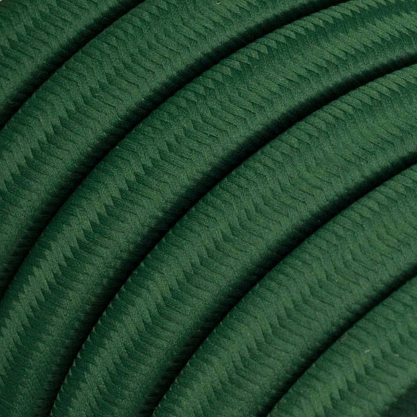 Textilní elektrický kabel pro světelný řetěz, tmavě zelený, 2x1,5 mm, 25 m