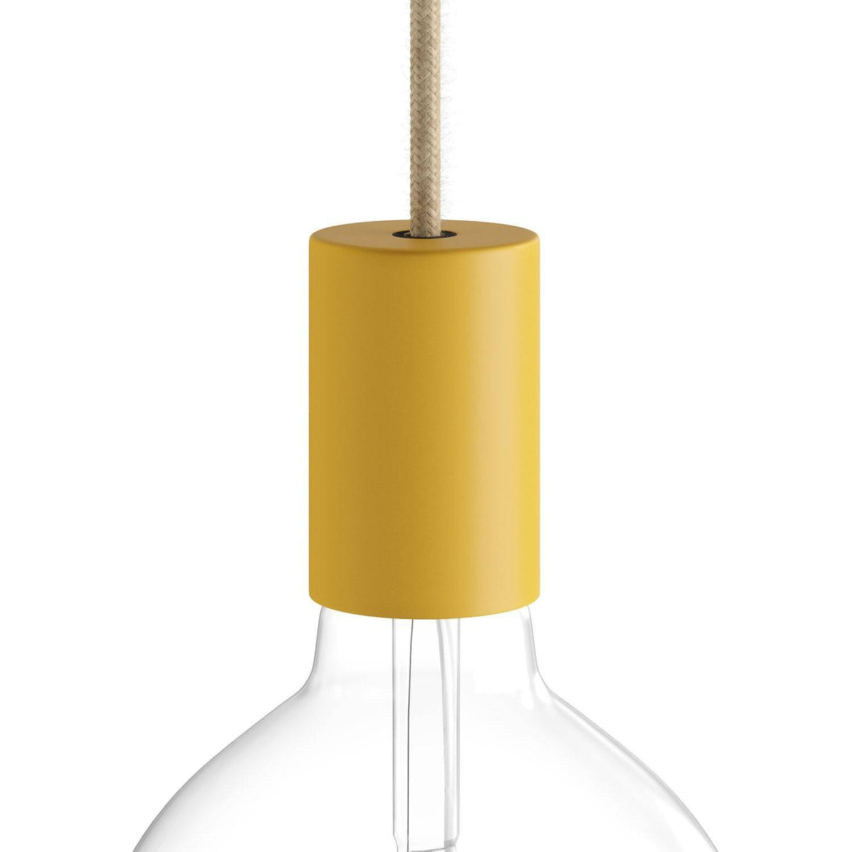 Objímka E27 s pastelovou kovovou krytkou, průměr 43 mm, výška 67 mm