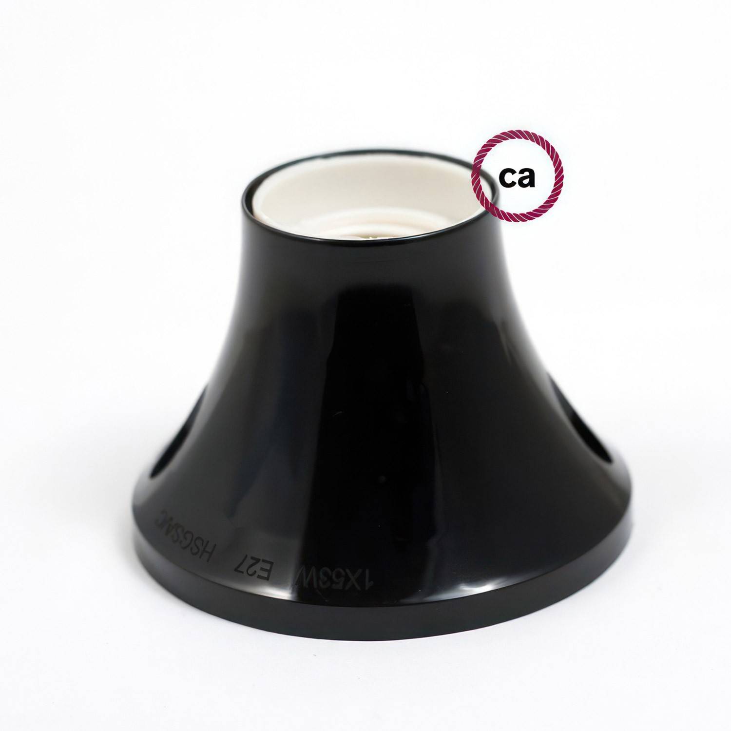 Objímka na stěnu/strop 90° z termoplastu, průměr 83 mm