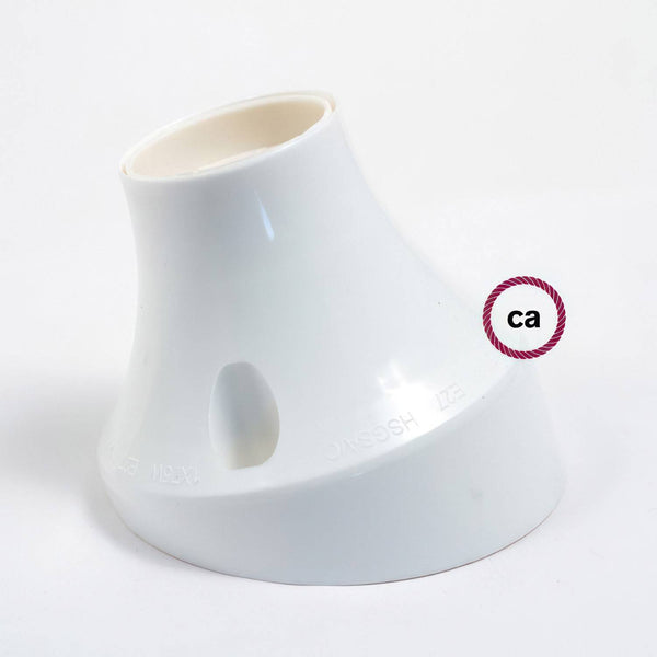 Objímka z termoplastu na stěnu/strop, průměr 83 mm, sklon 45°
