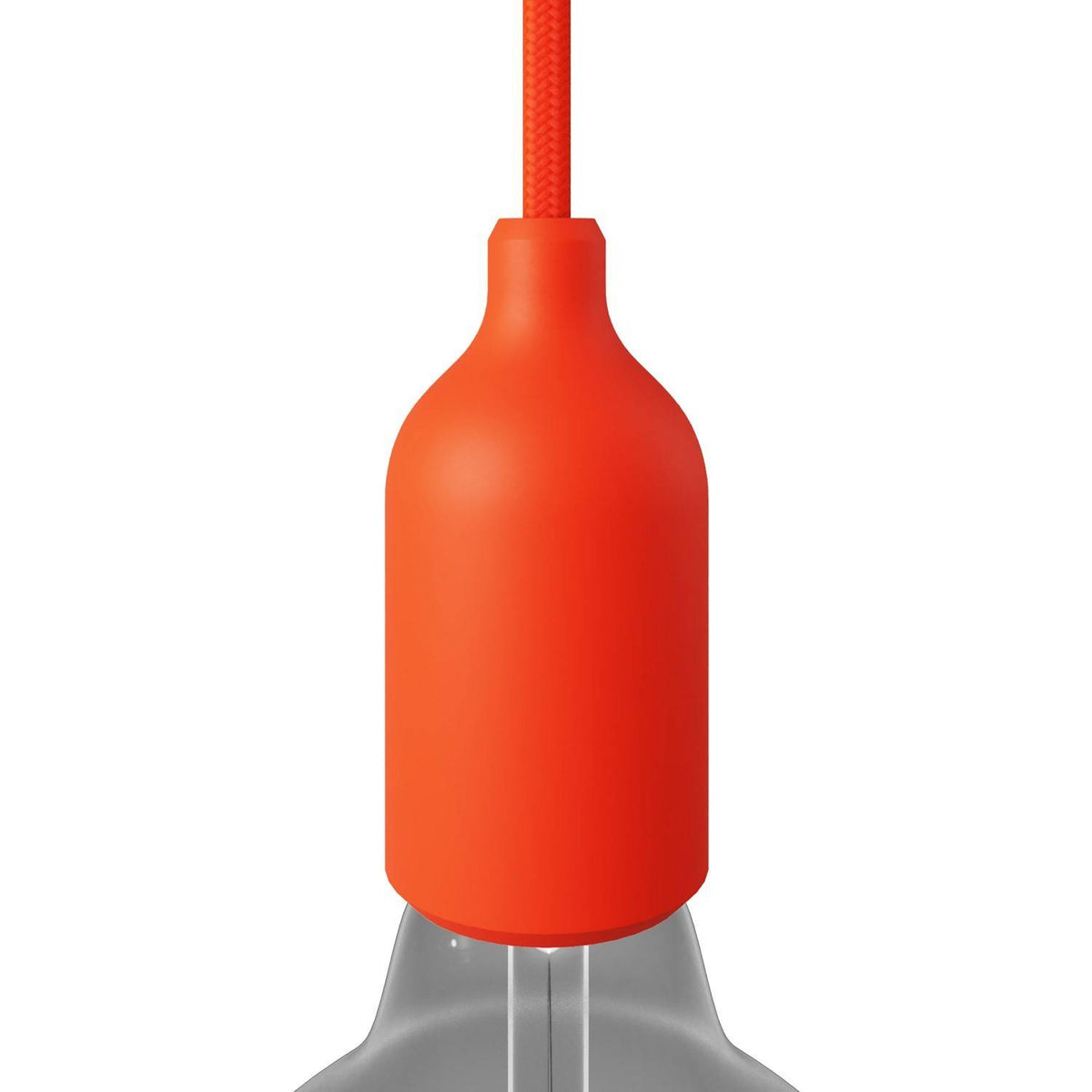 Silikonová objímka E27 s kabelovou svorkou, průměr 44 mm, výška 92 mm