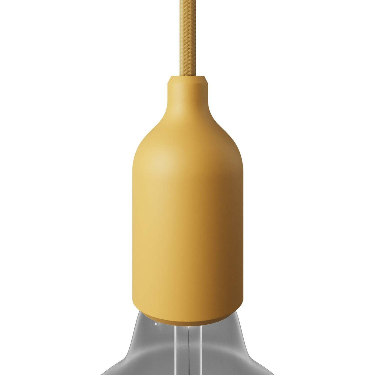 Silikonová objímka E27 s kabelovou svorkou, průměr 44 mm, výška 92 mm