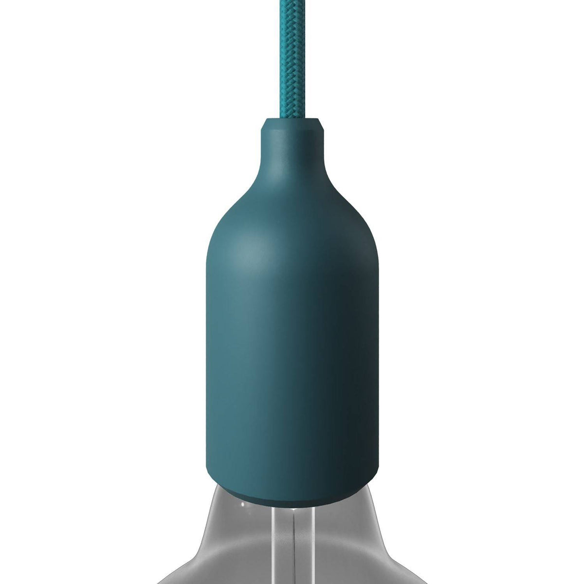 Silikonová objímka E27 s kabelovou svorkou, průměr 44 mm, výška 92 mm