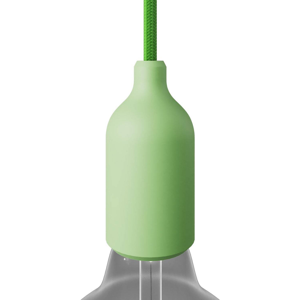 Silikonová objímka E27 s kabelovou svorkou, průměr 44 mm, výška 92 mm