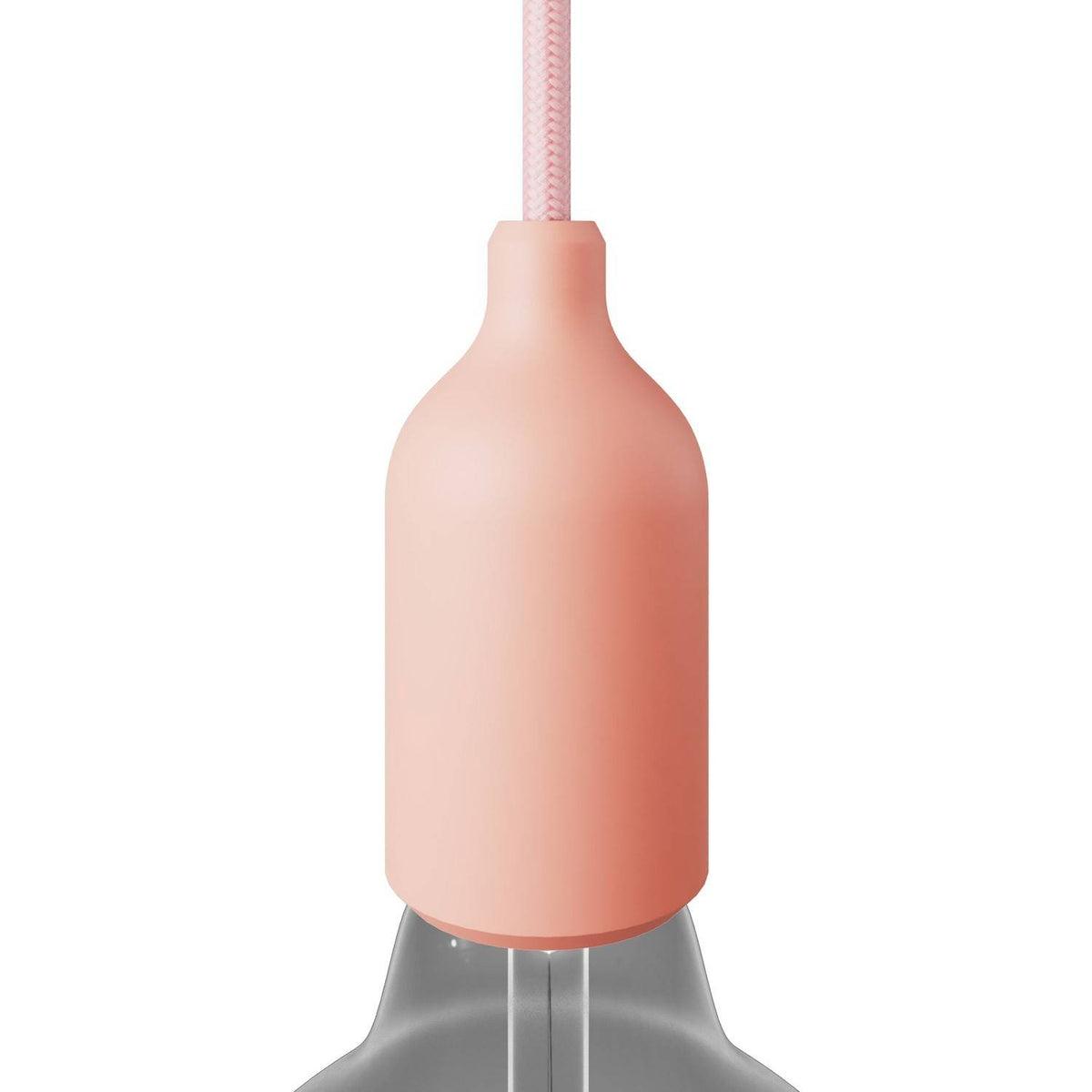Silikonová objímka E27 s kabelovou svorkou, průměr 44 mm, výška 92 mm