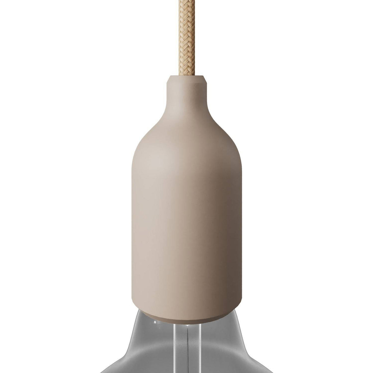 Silikonová objímka E27 s kabelovou svorkou, průměr 44 mm, výška 92 mm