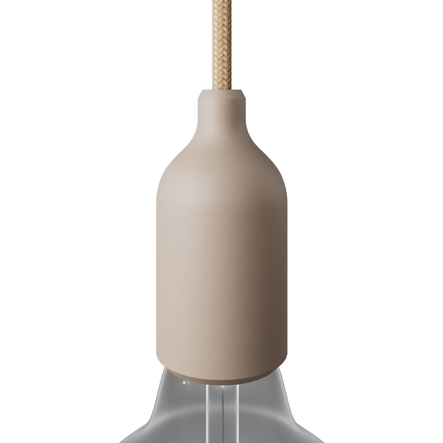 Silikonová objímka E27 s kabelovou svorkou, průměr 44 mm, výška 92 mm