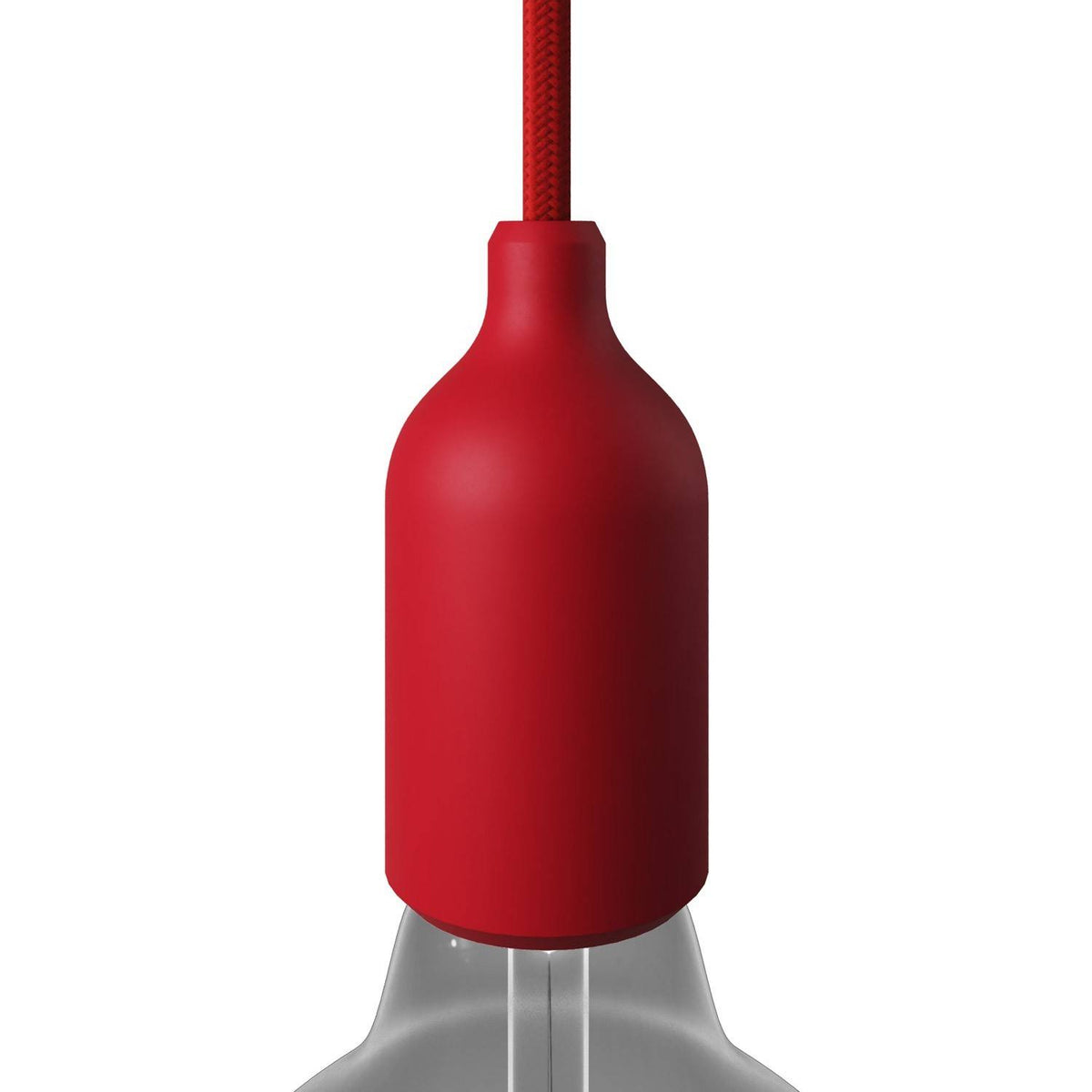 Silikonová objímka E27 s kabelovou svorkou, průměr 44 mm, výška 92 mm