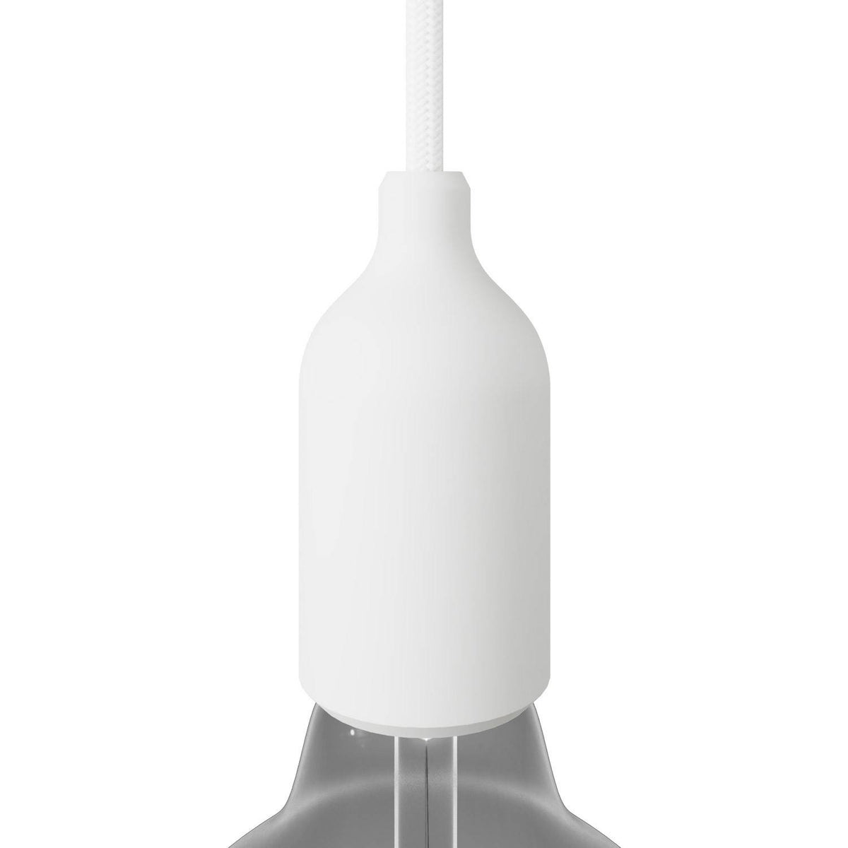 Silikonová objímka E27 s kabelovou svorkou, průměr 44 mm, výška 92 mm